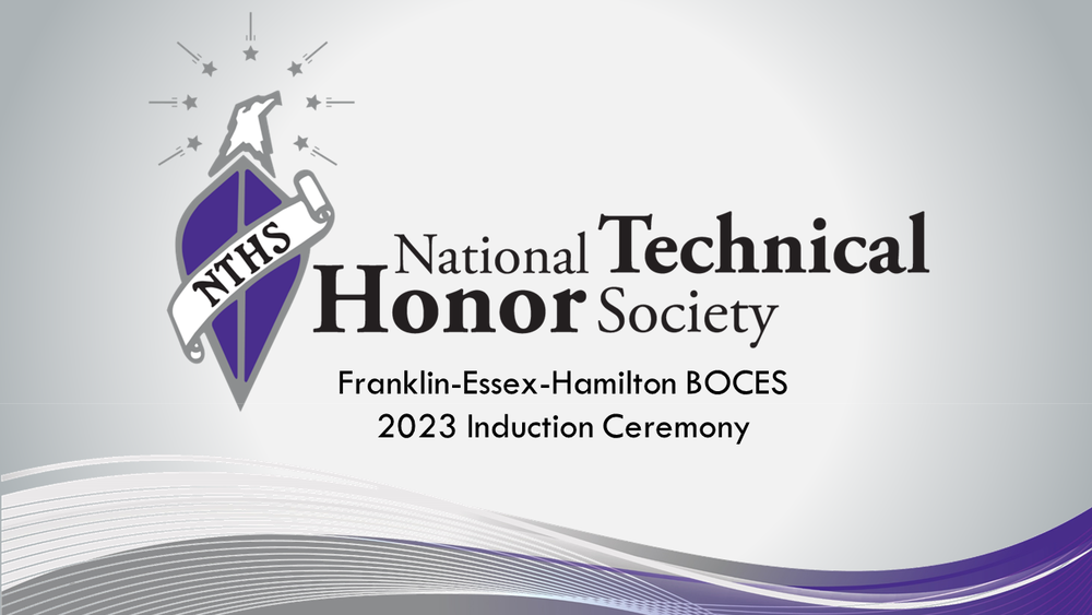 Graphic with the National Technical Honor Society Logo and name 