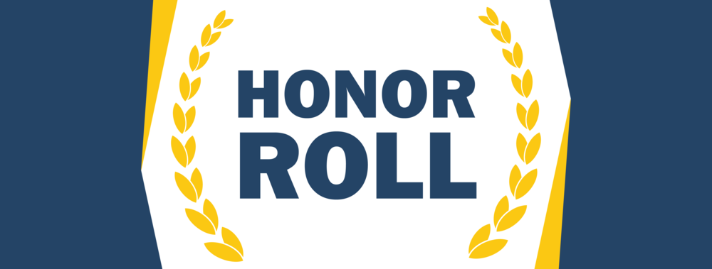 Graphic that reads "honor roll"