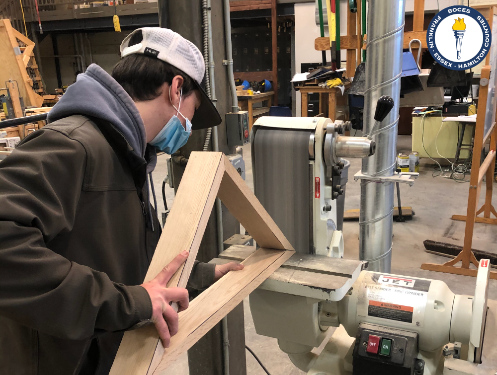 Building Trades student builds meaningful box with teacher’s help
