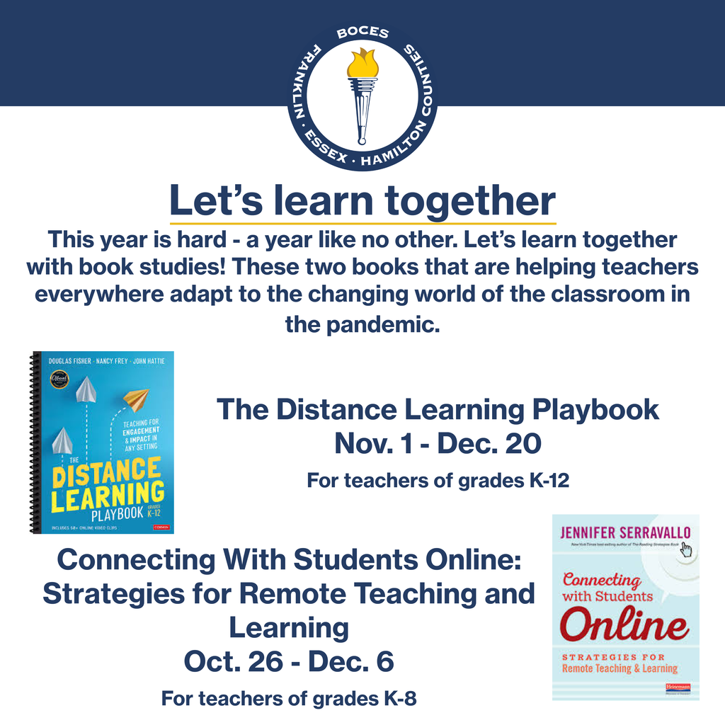 These two books that are helping teachers everywhere adapt to the changing world of the classroom in the pandemic - let's learn from them together! #FEHBOCES #teaching #distancelearning