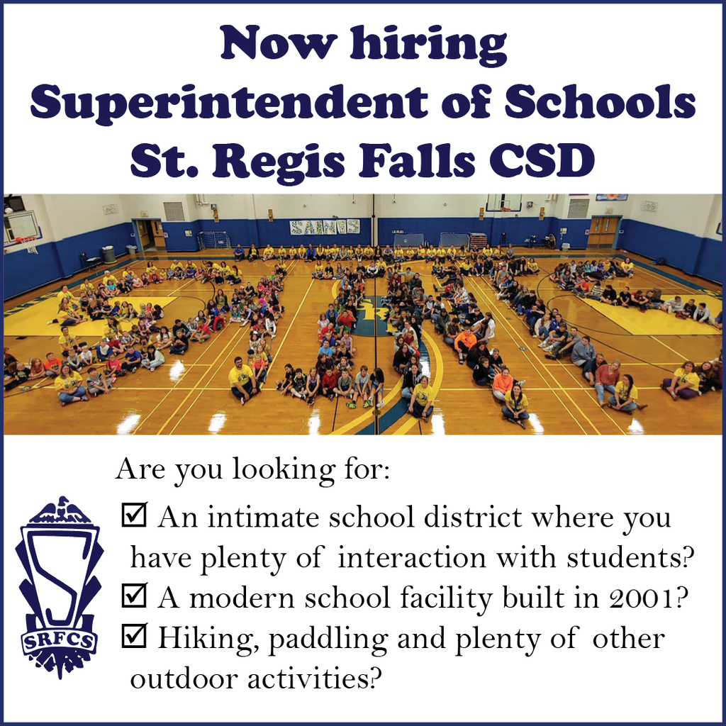 Now hiring superintendent of schools for St. Regis Falls CSD