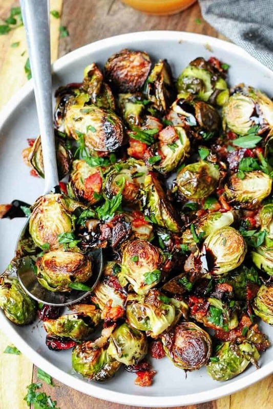 Balsamic glazed Brussels sprouts